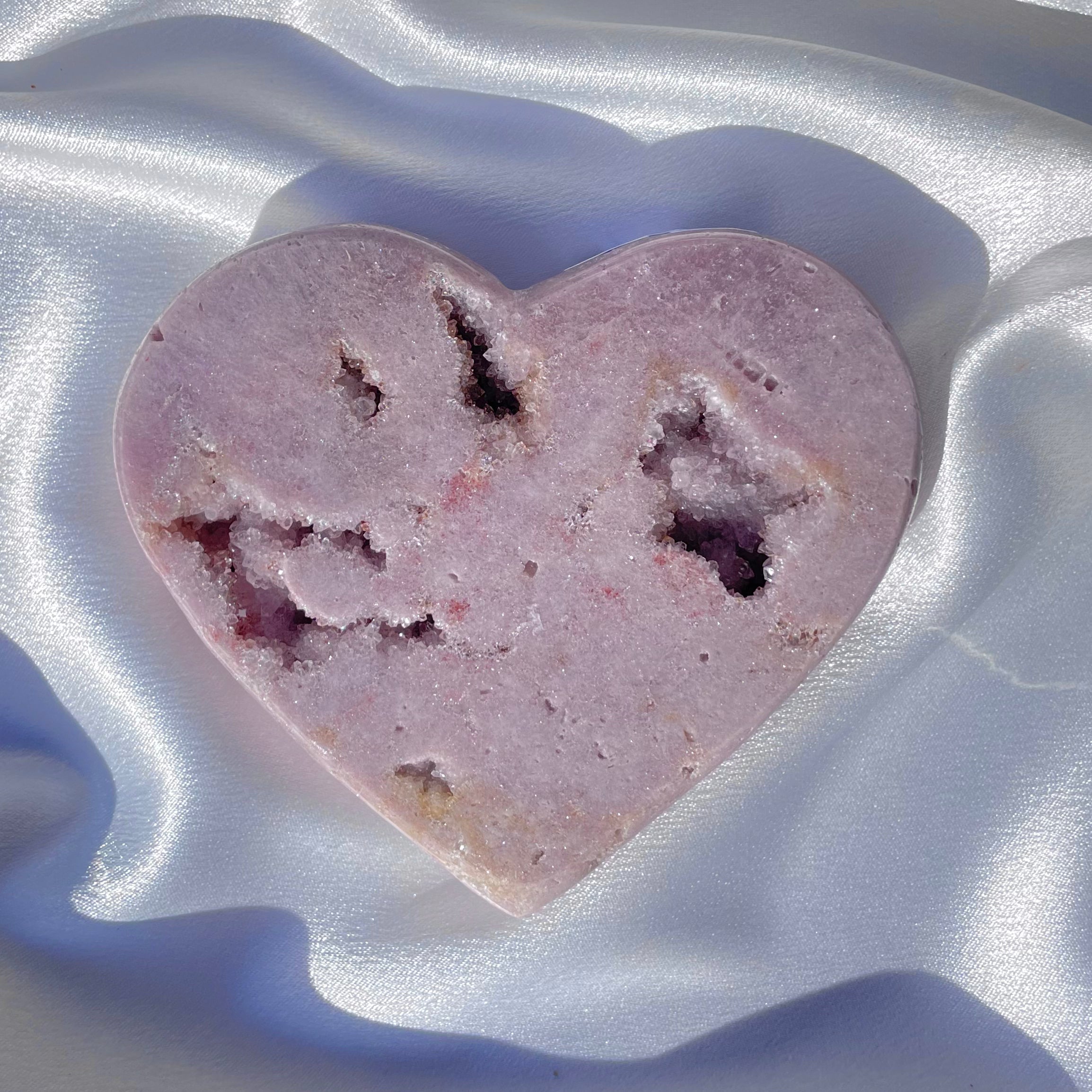 Lavender Pink Amethyst Heart C