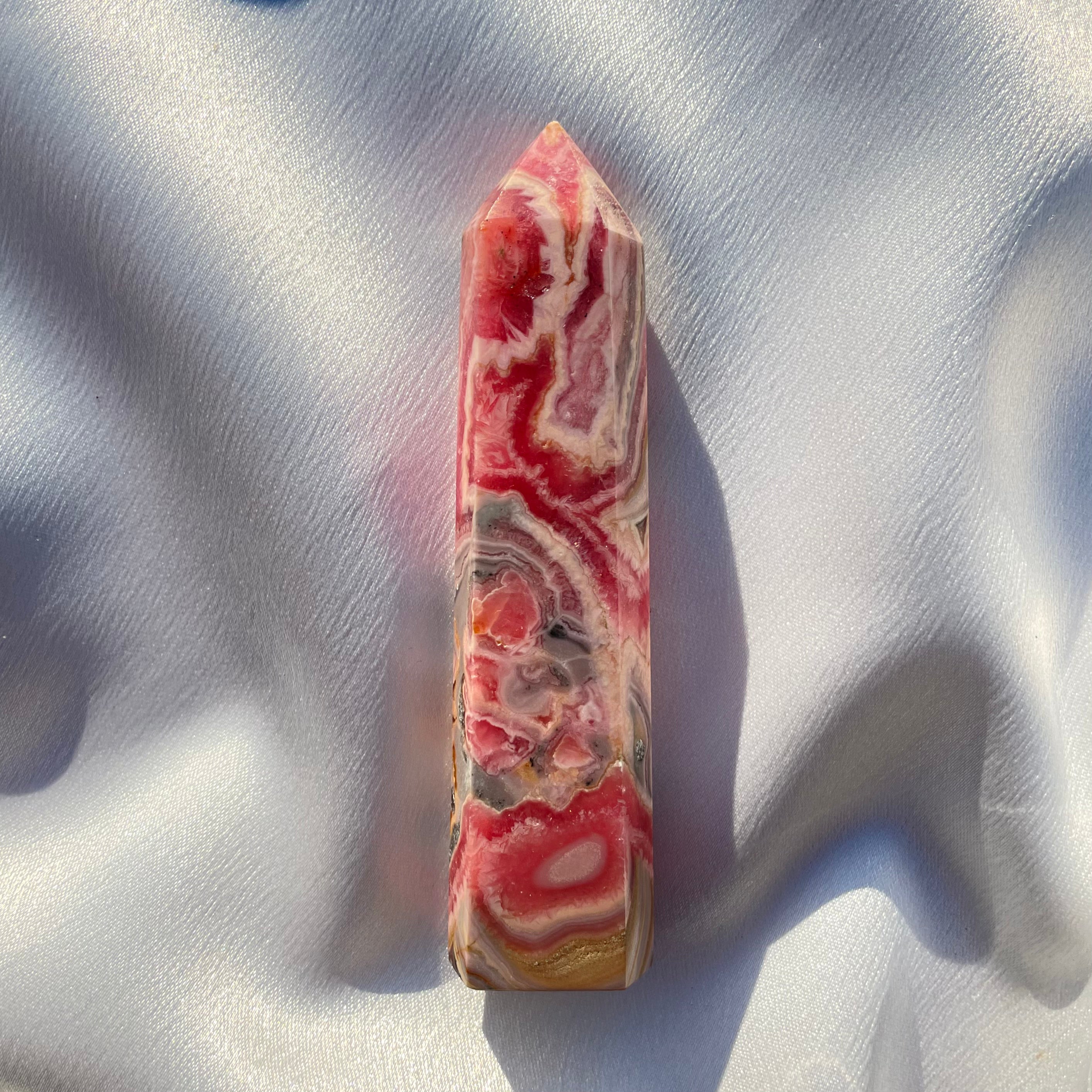 Rhodochrosite & Pyrite Tower F