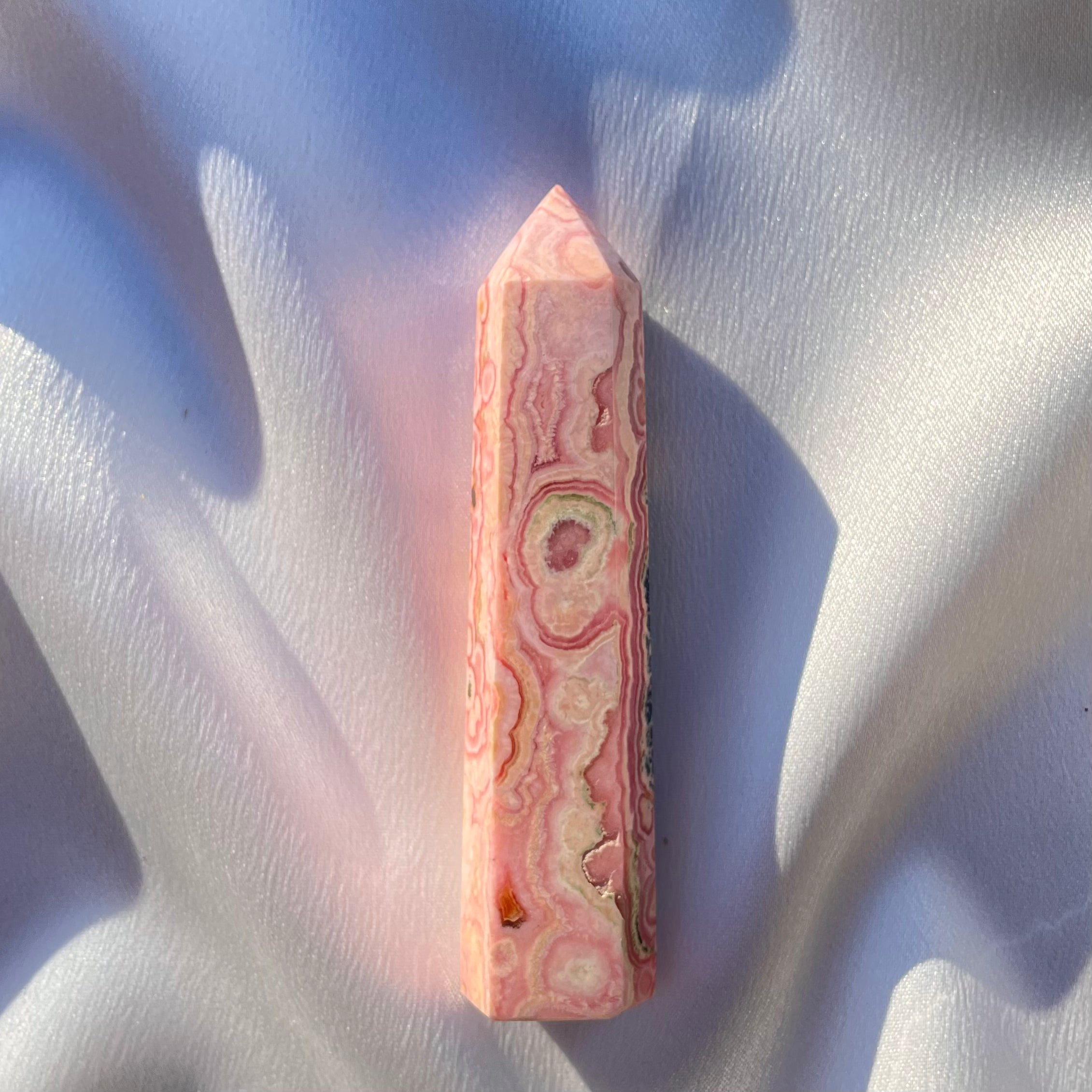 Rhodochrosite & Pyrite Tower D