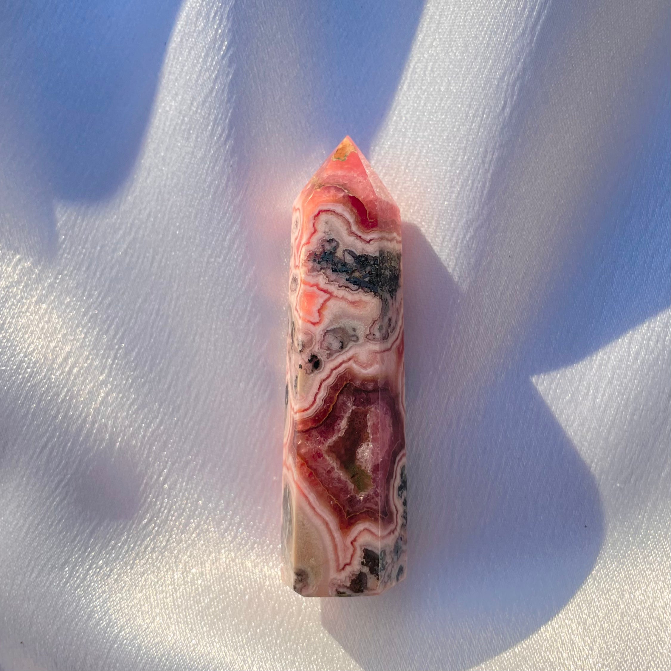 Rhodochrosite & Pyrite Tower A (small)