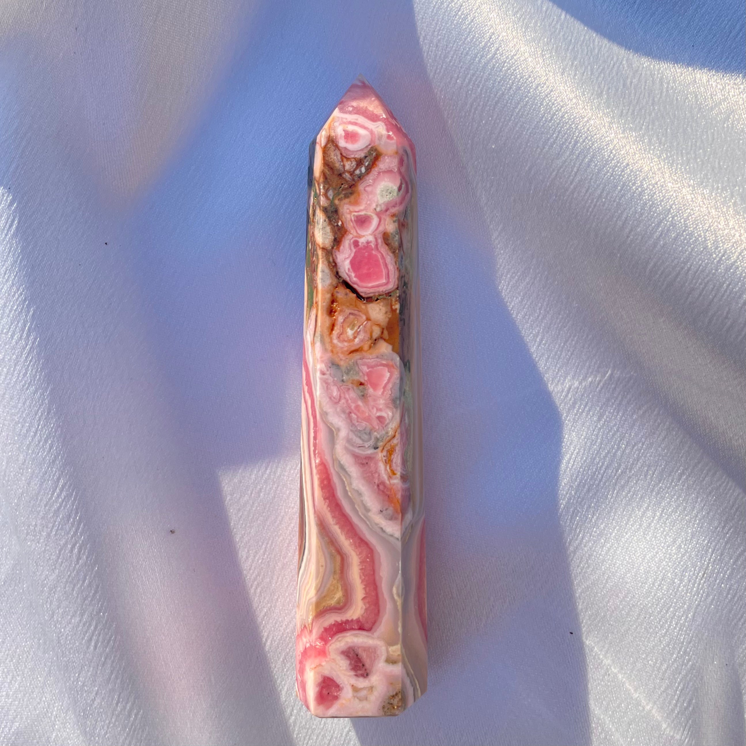 Rhodochrosite & Pyrite Tower C