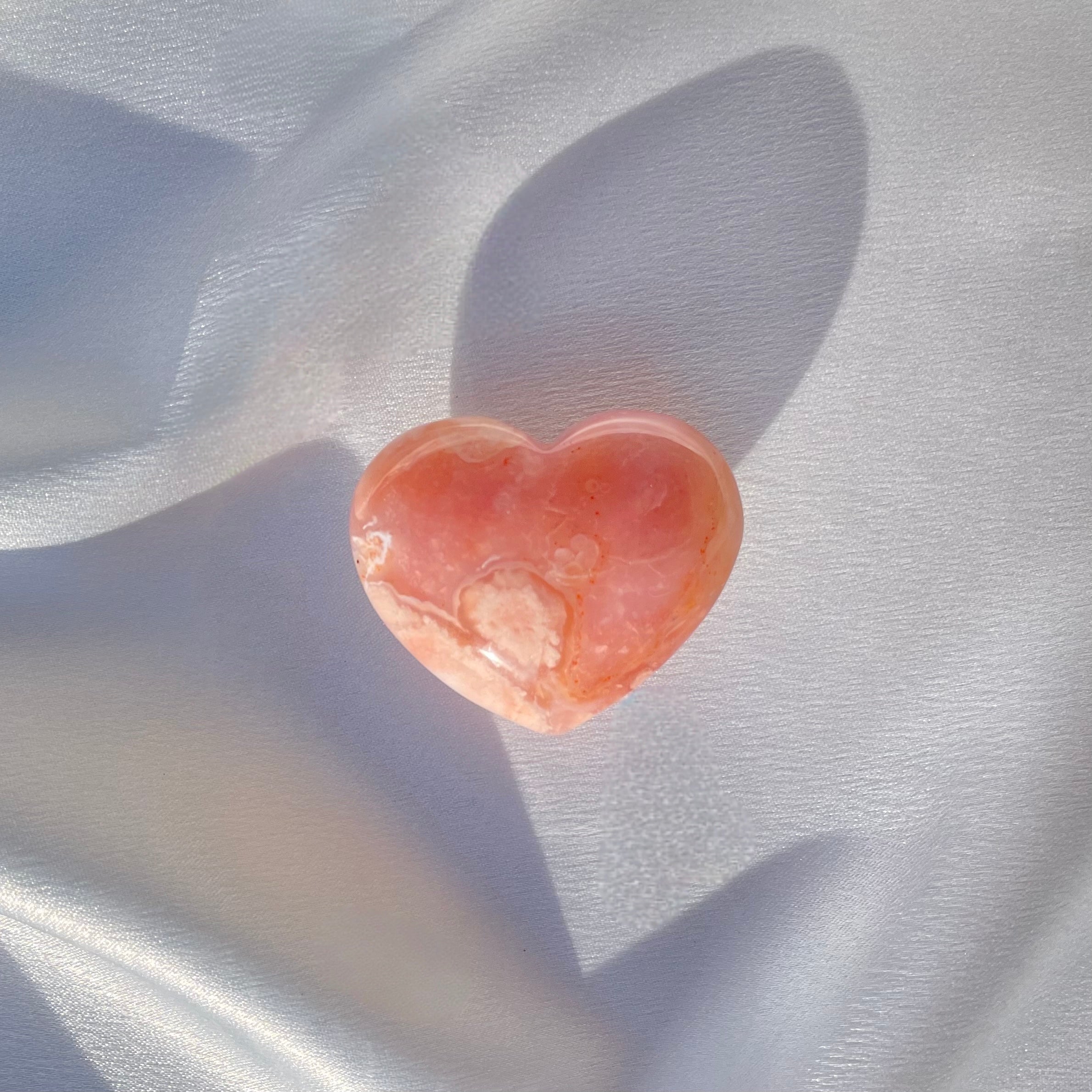 Carnelian Flower Agate Heart I