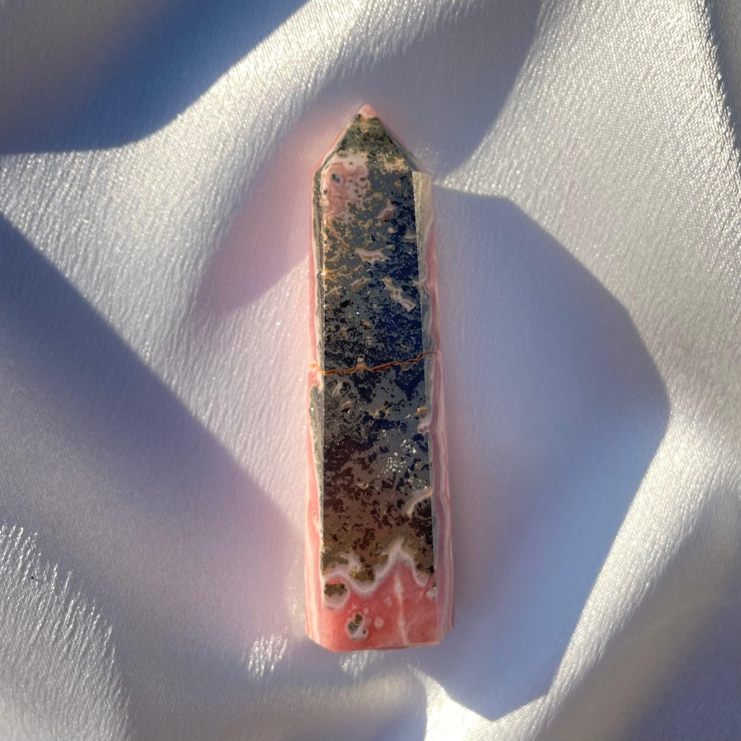 Rhodochrosite & Pyrite Tower B