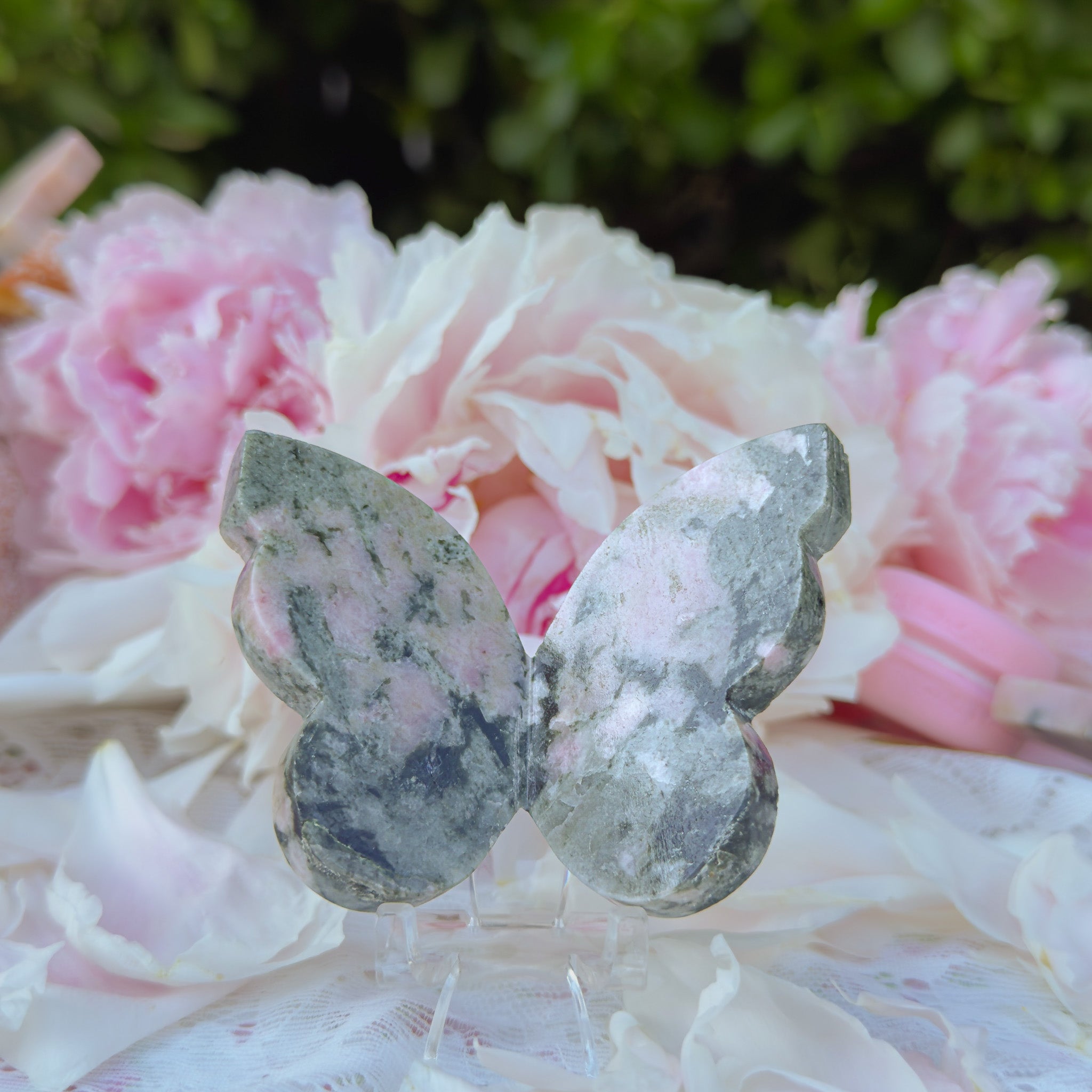 Pink Thulite & Epidote Butterfly (Choose Your Own)