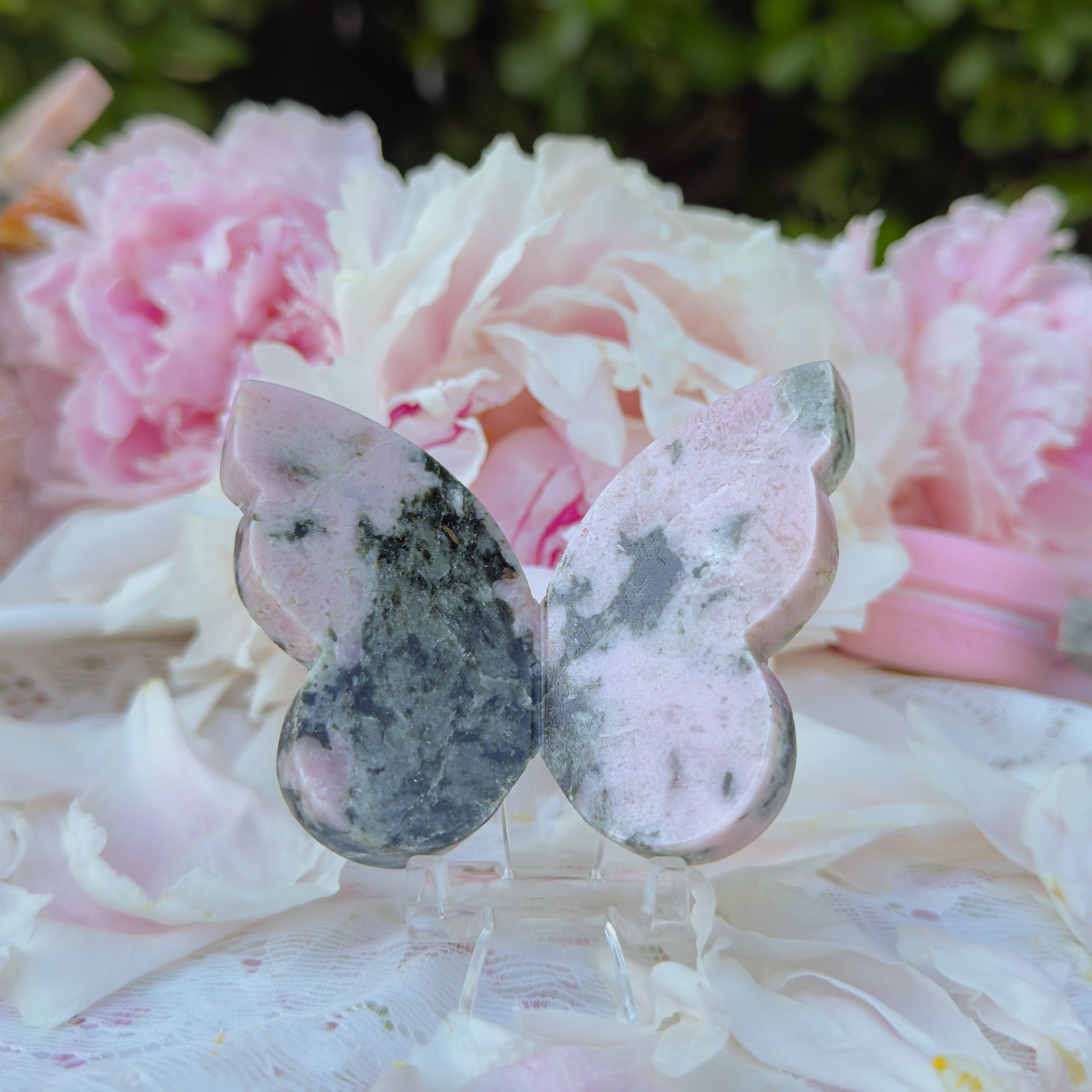 Pink Thulite & Epidote Butterfly (Choose Your Own)