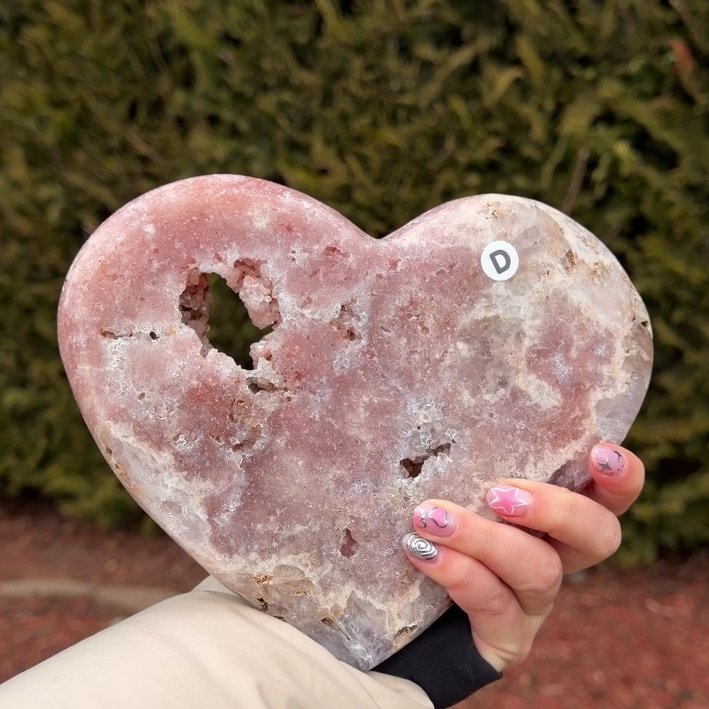 Pink Amethyst Heart D (Statement Piece)