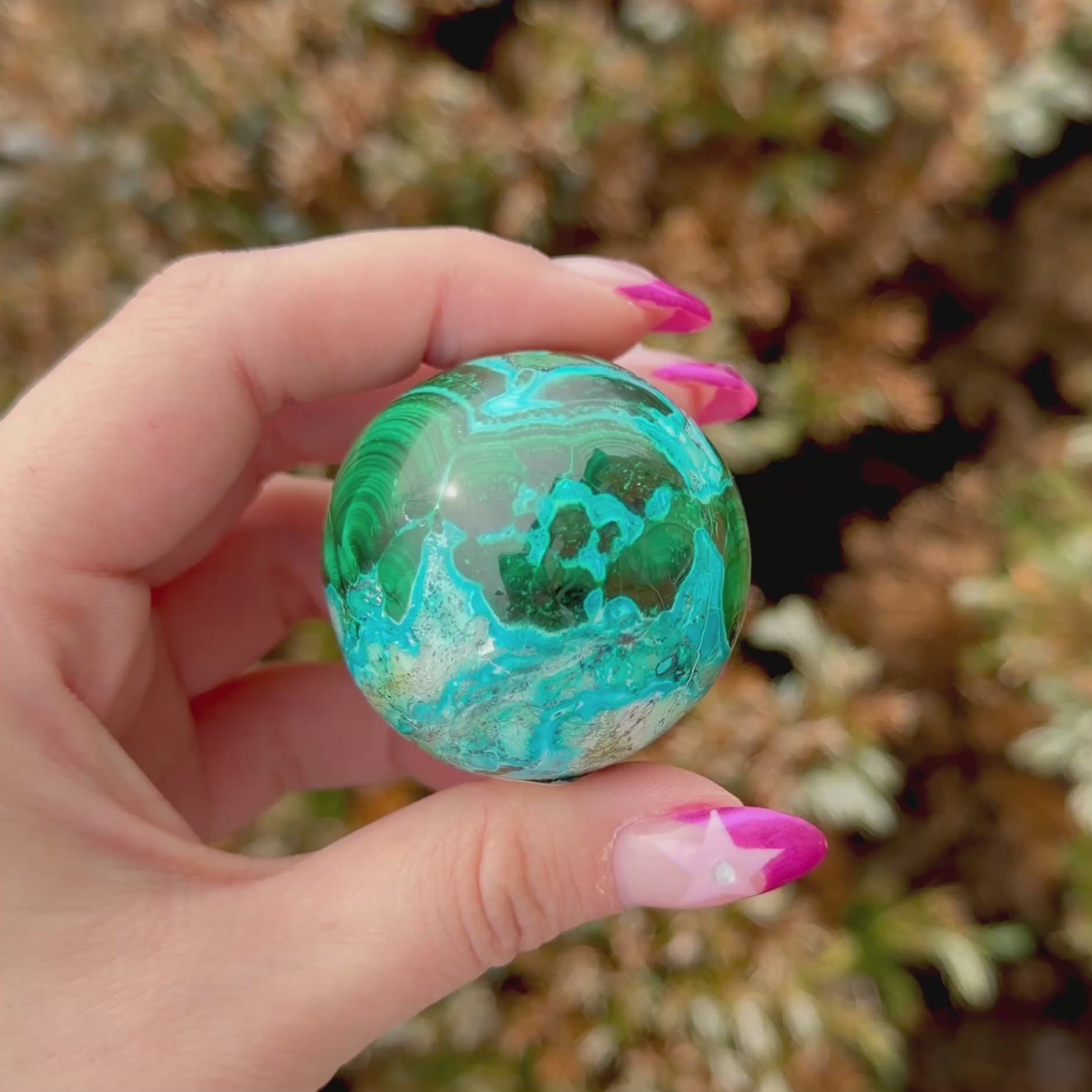 Malachite Chrysocolla Sphere B (High Grade)