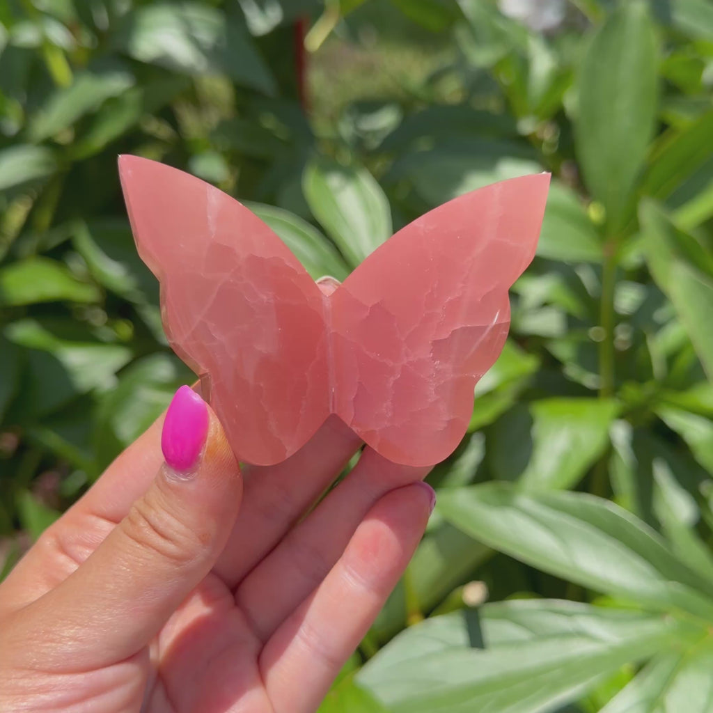 Rose Calcite Butterfly (Choose Your Own)