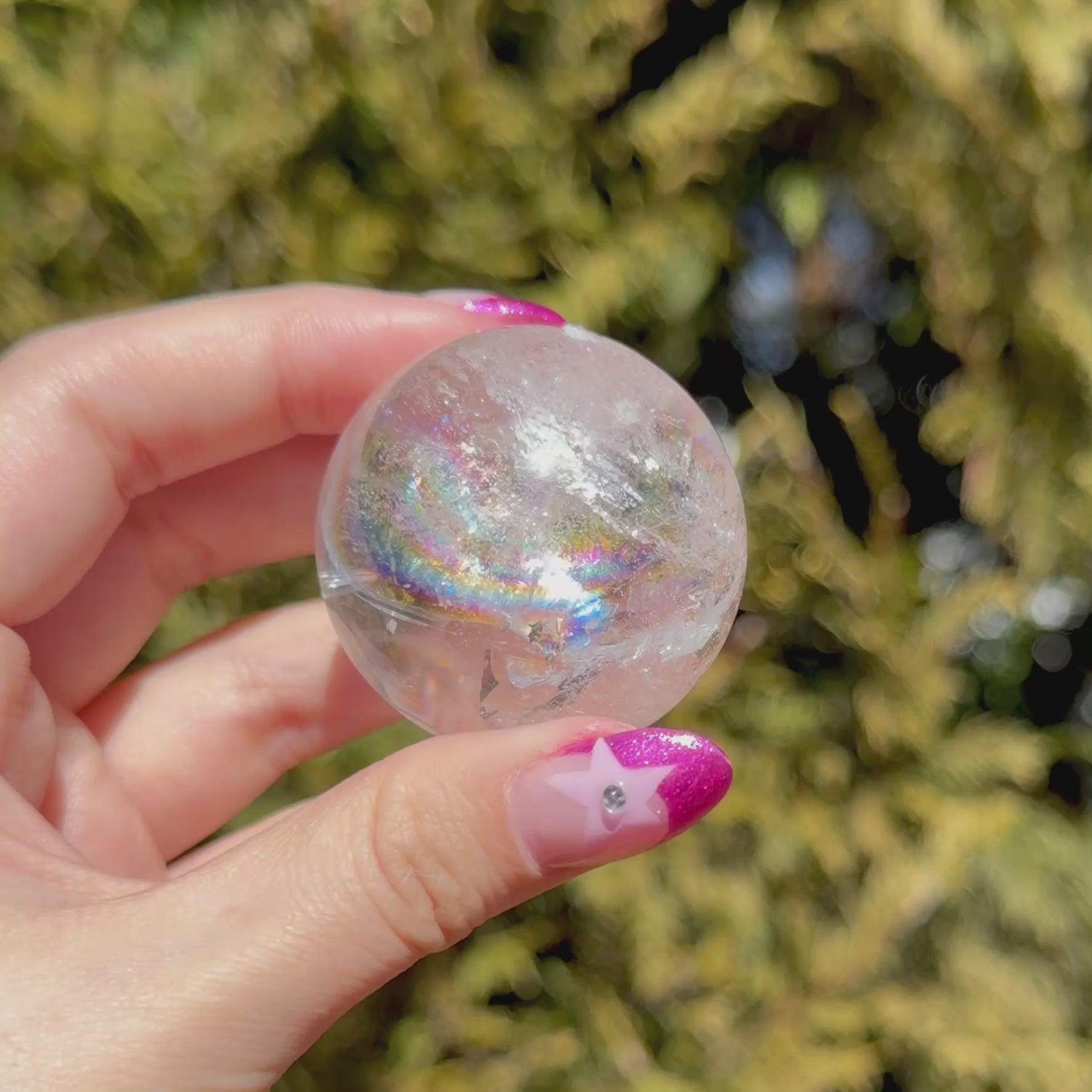 Rainbow Clear Quartz Sphere D