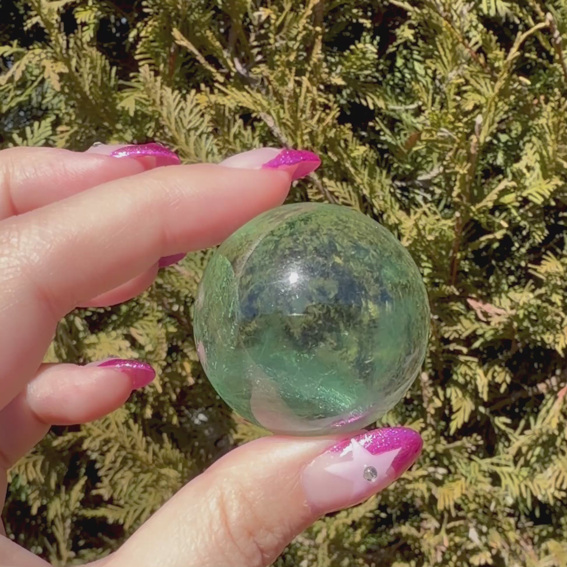 Green Fluorite Sphere E (Very Clear)