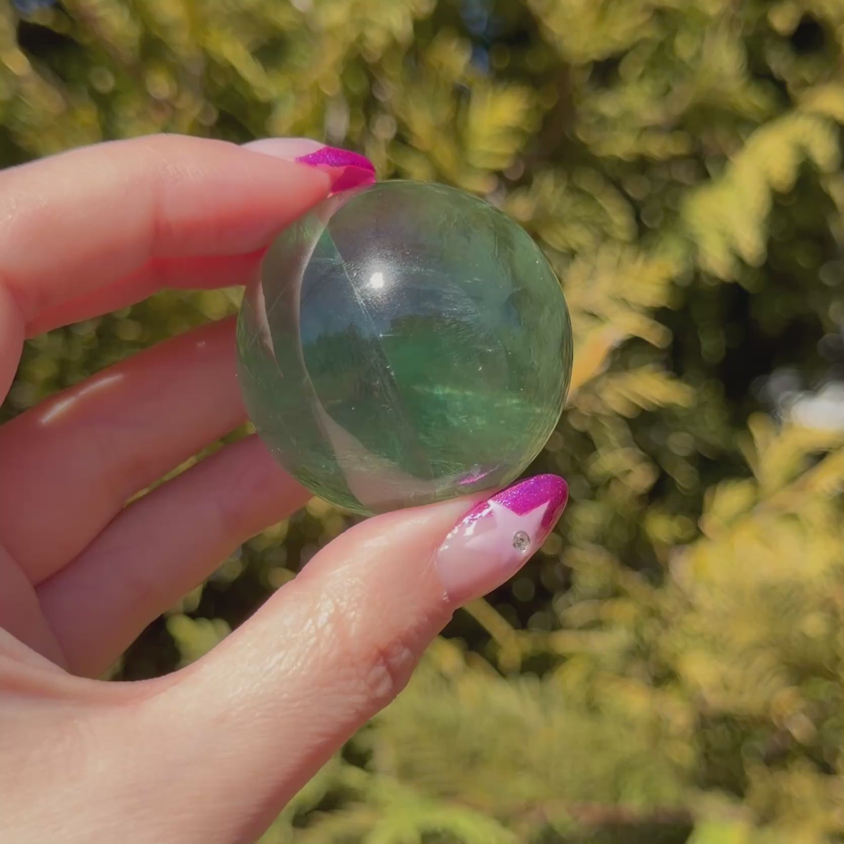 Green Fluorite Sphere D