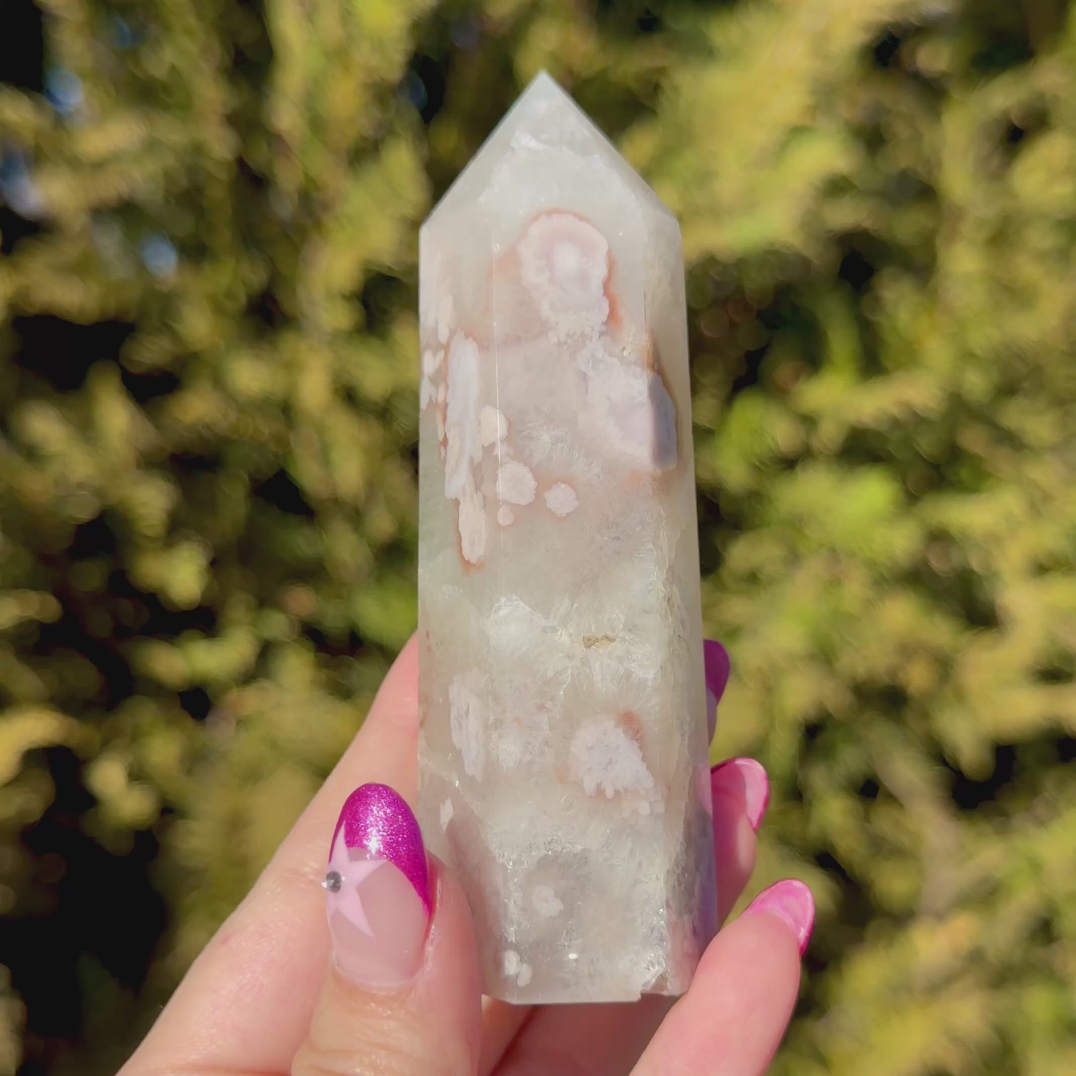 Green Flower Agate Tower C