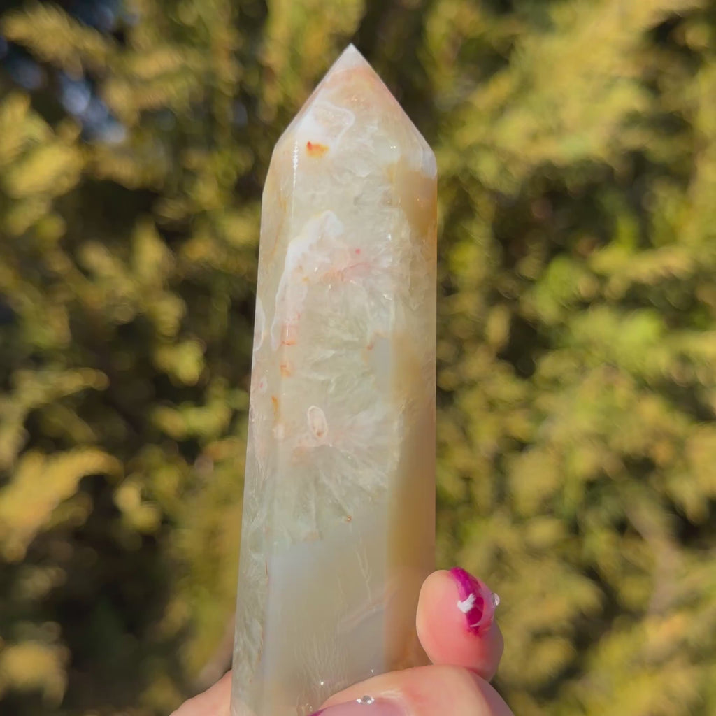 Green Flower Agate Tower B (muted)