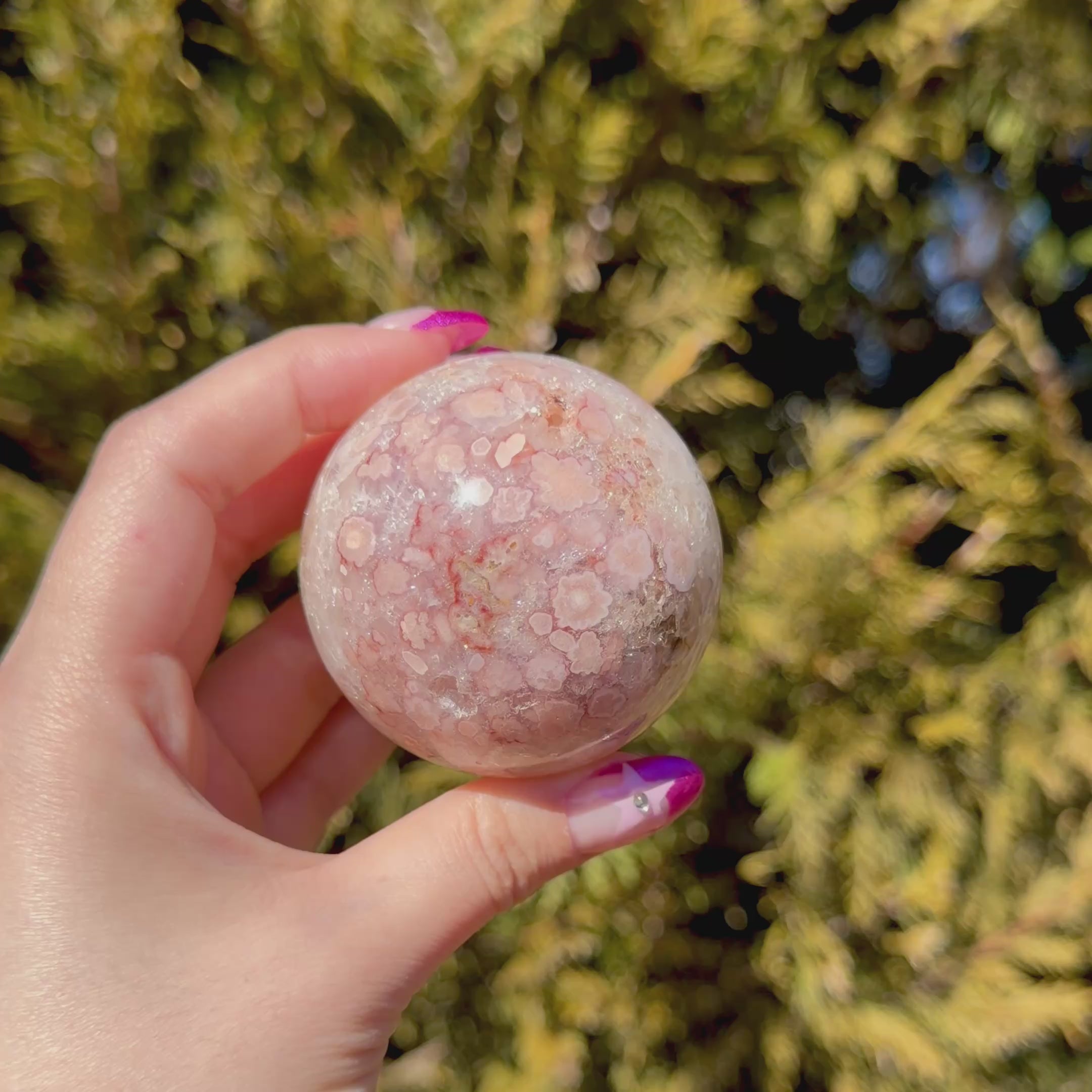 Flower Agate Sphere (C)- Full Bloom