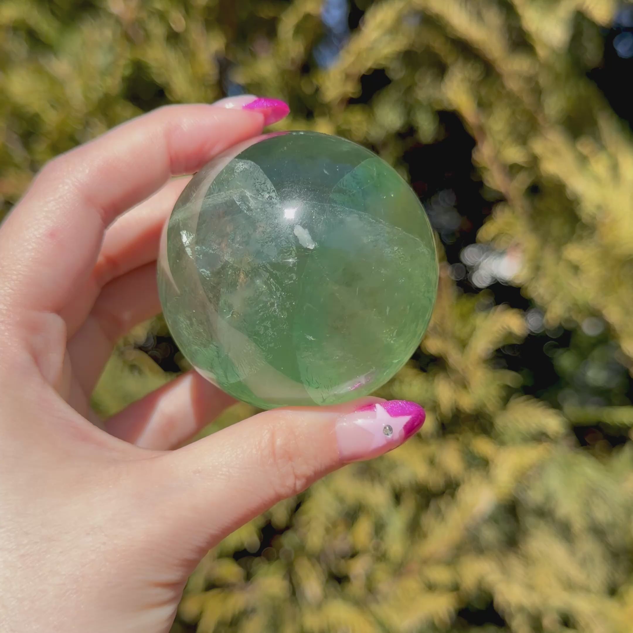Green Fluorite Sphere A