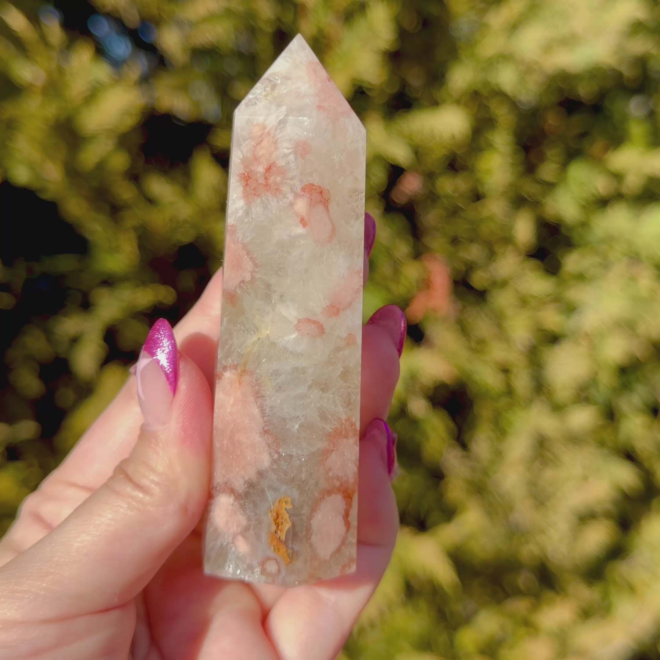 Green Flower Agate Tower A