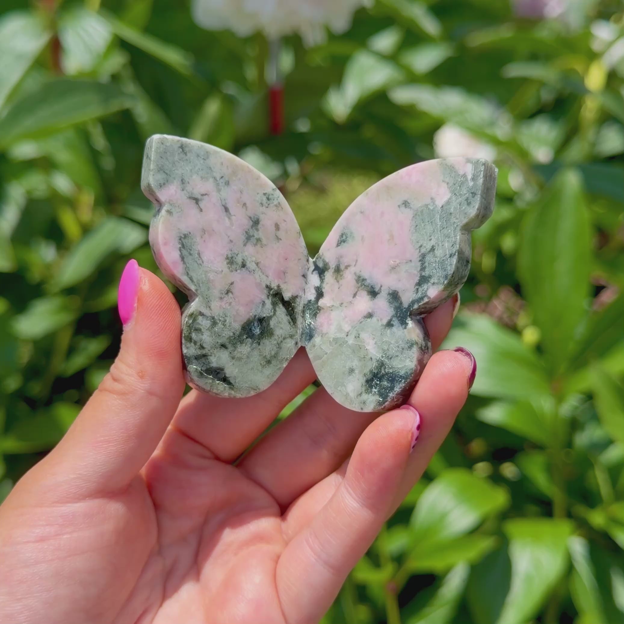 Pink Thulite & Epidote Butterfly (Choose Your Own)