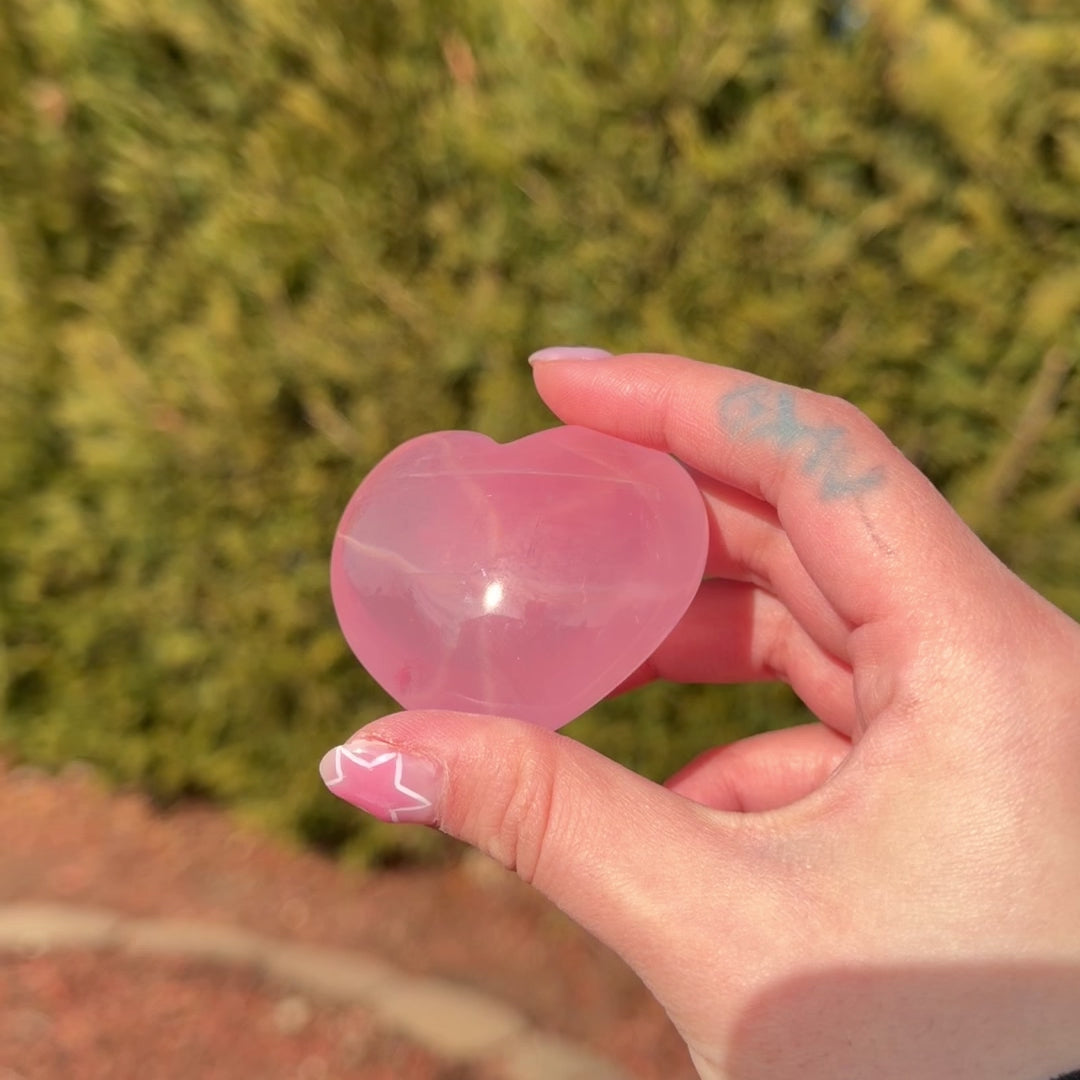 Intuitively Selected Rose Quartz Asterism Hearts