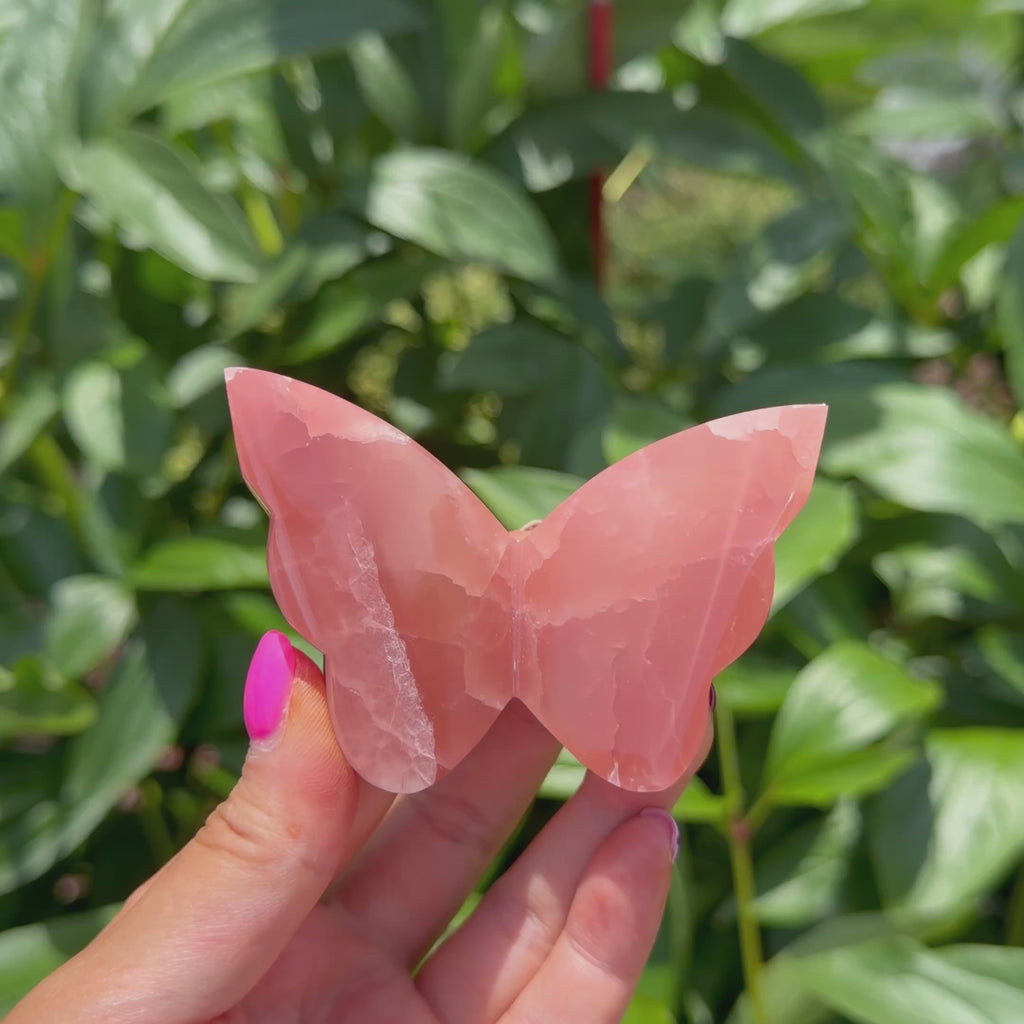 Rose Calcite Butterfly (Choose Your Own)