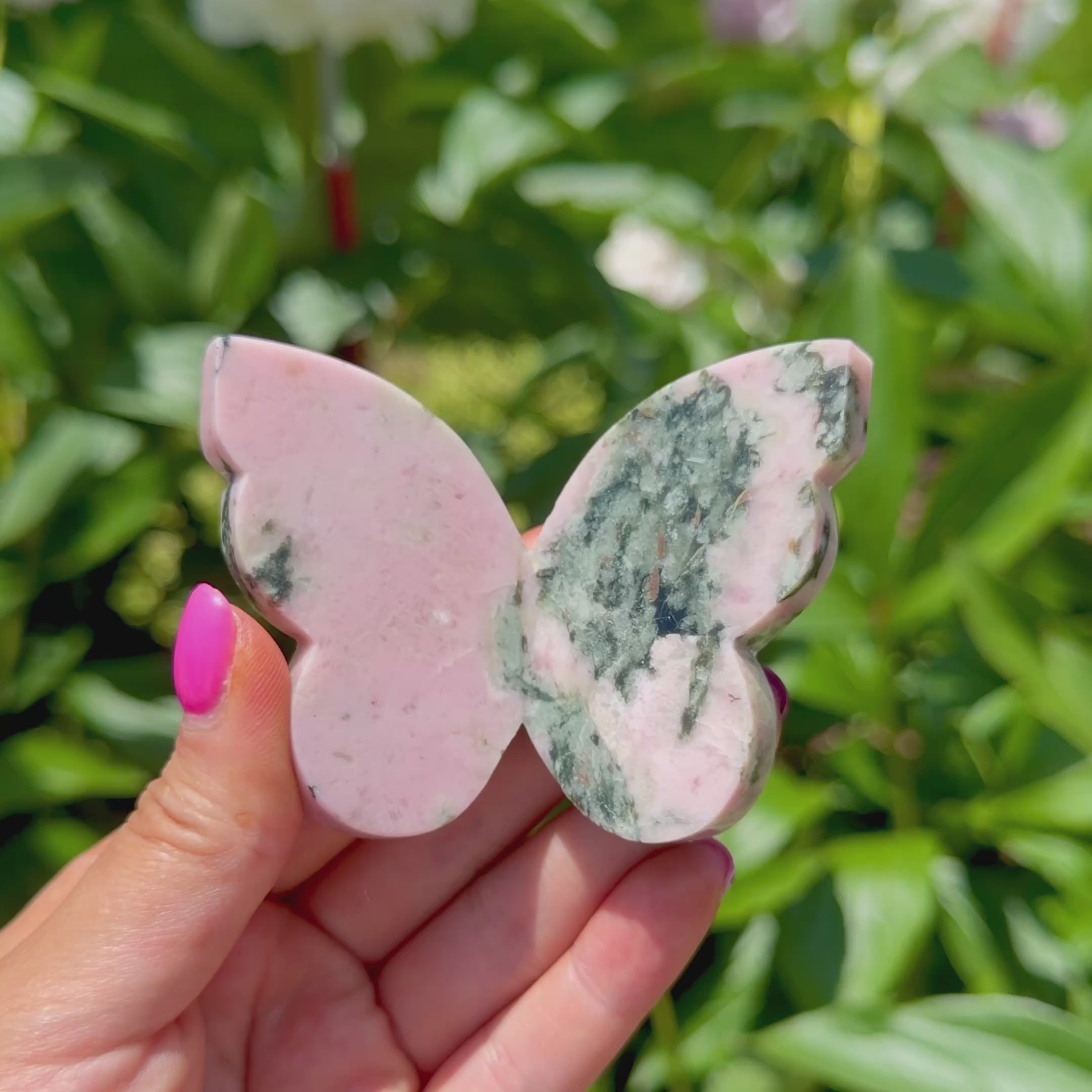 Pink Thulite & Epidote Butterfly (Choose Your Own)