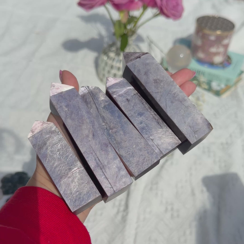 Gem Lepidolite Flashy Tower (Choose Your Own)