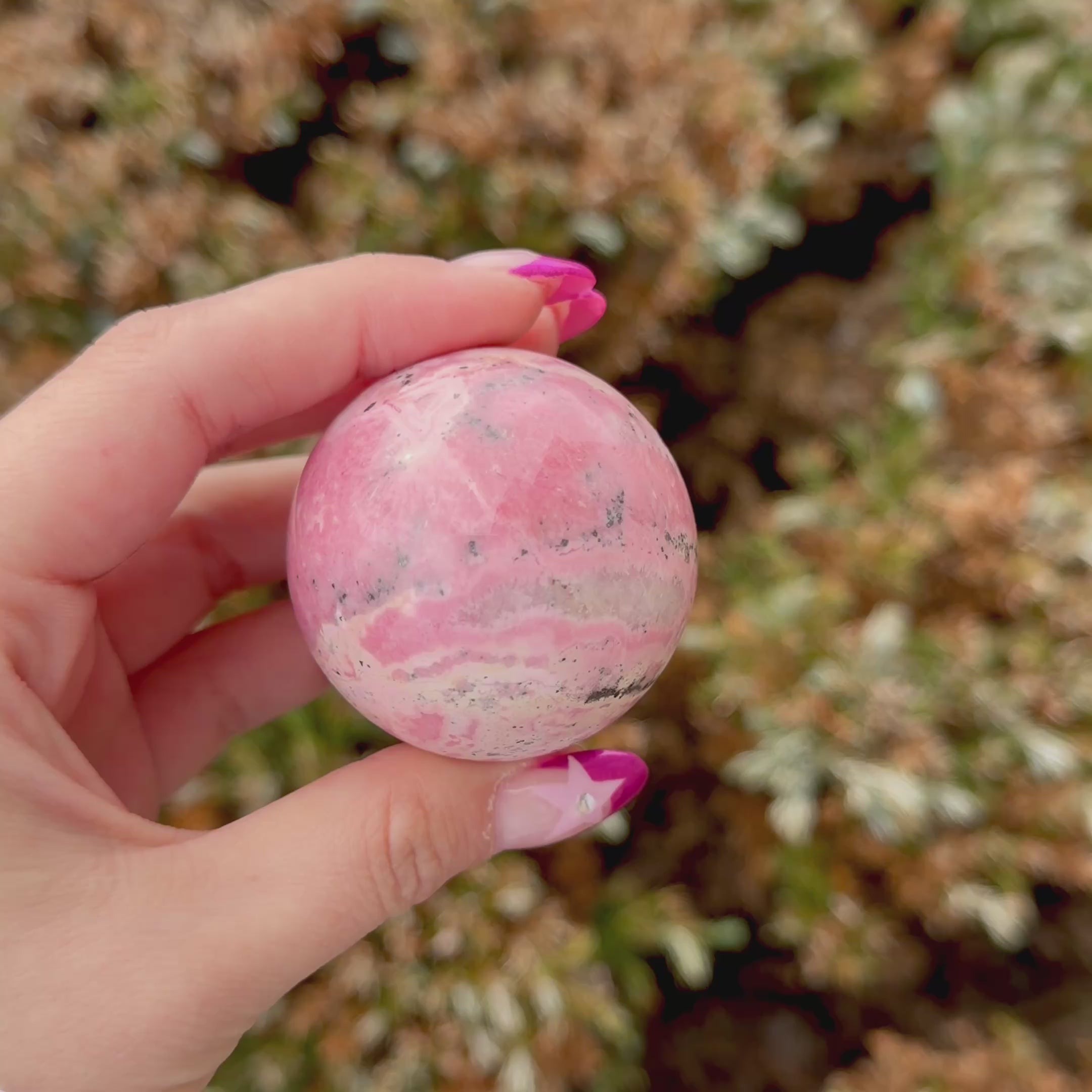 Peruvian Rhodonite Sphere D (High Grade)