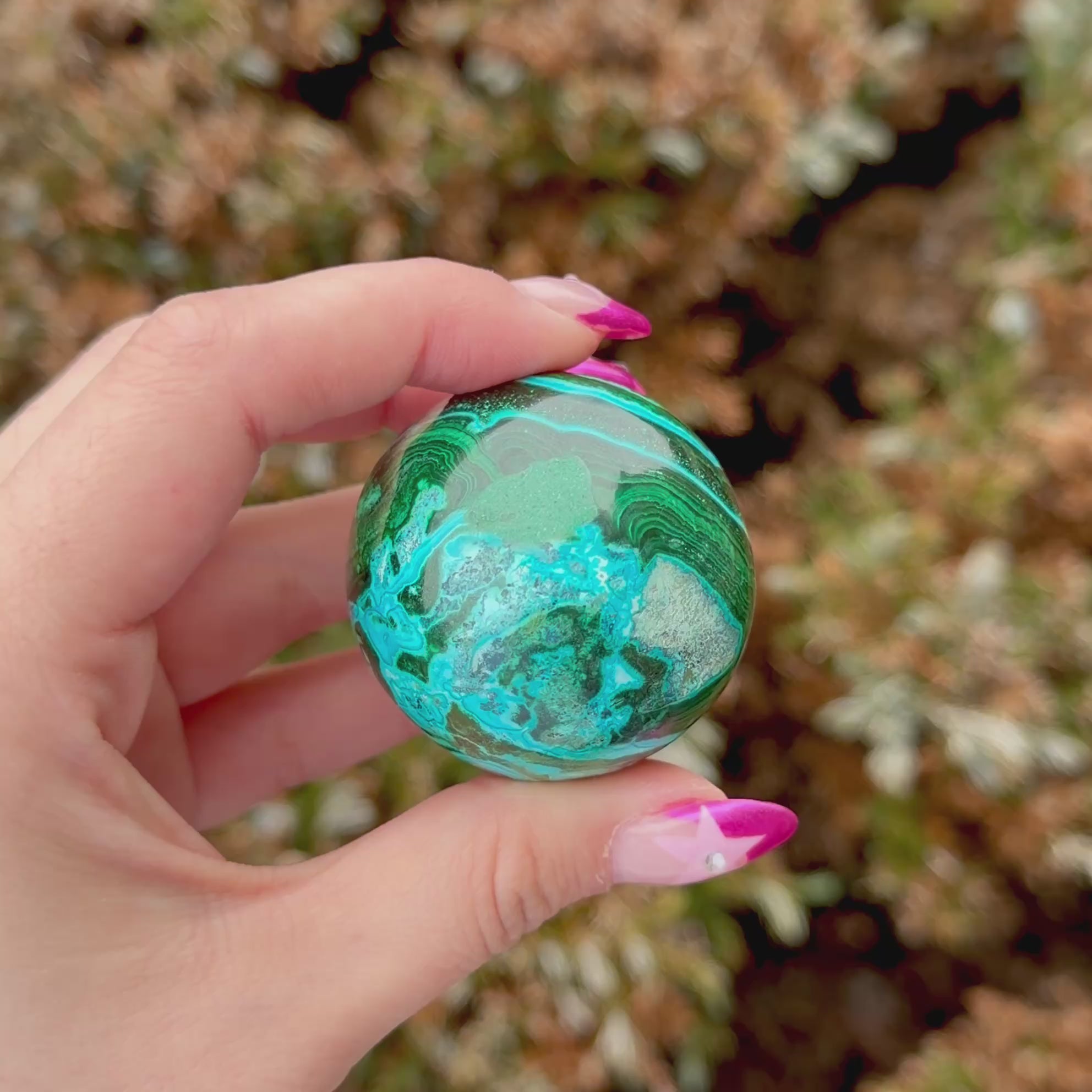 Malachite Chrysocolla Sphere E (High Grade)
