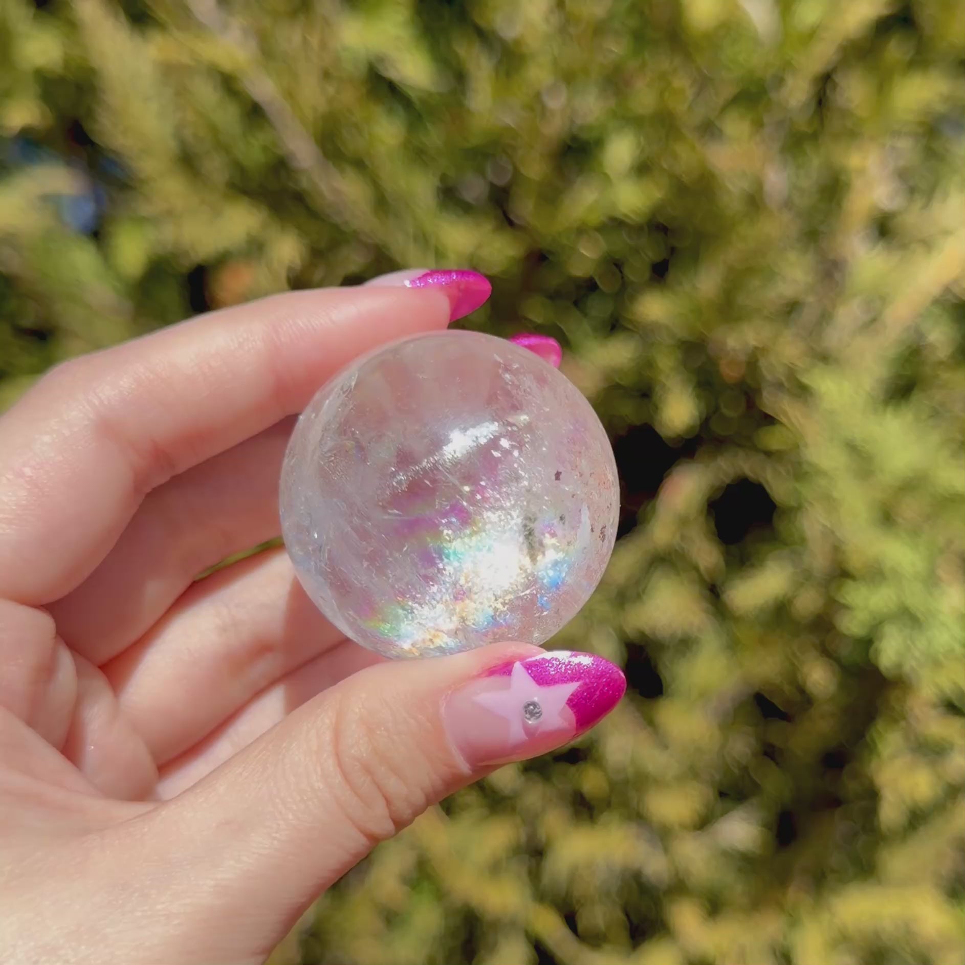 Rainbow Clear Quartz Sphere E