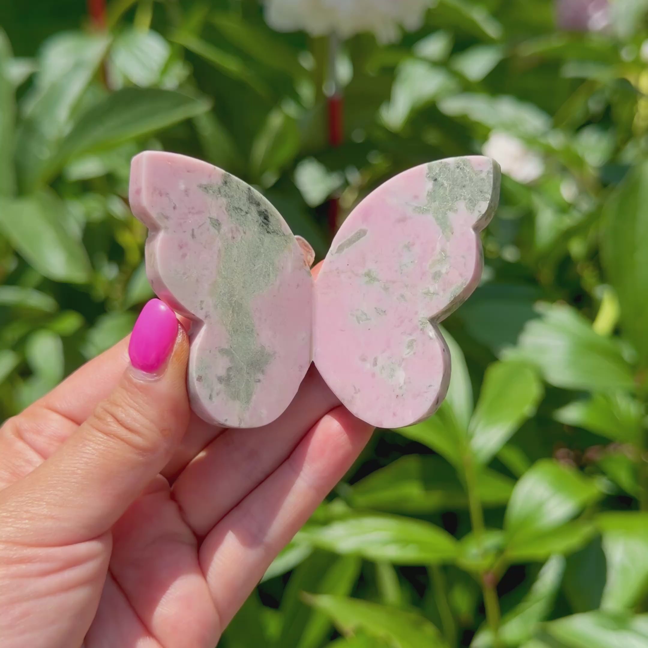 Pink Thulite & Epidote Butterfly (Choose Your Own)