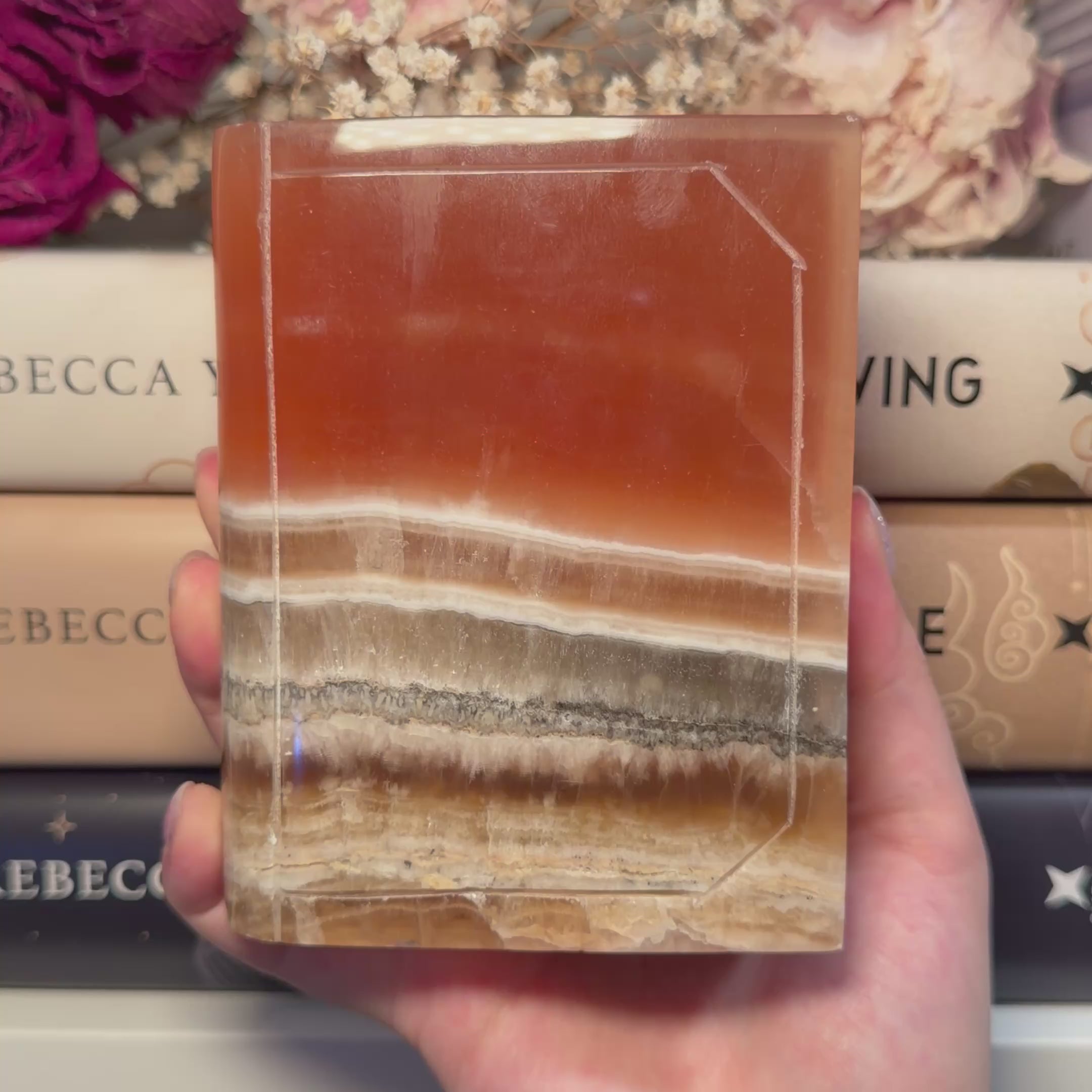 Calcite Book Carvings