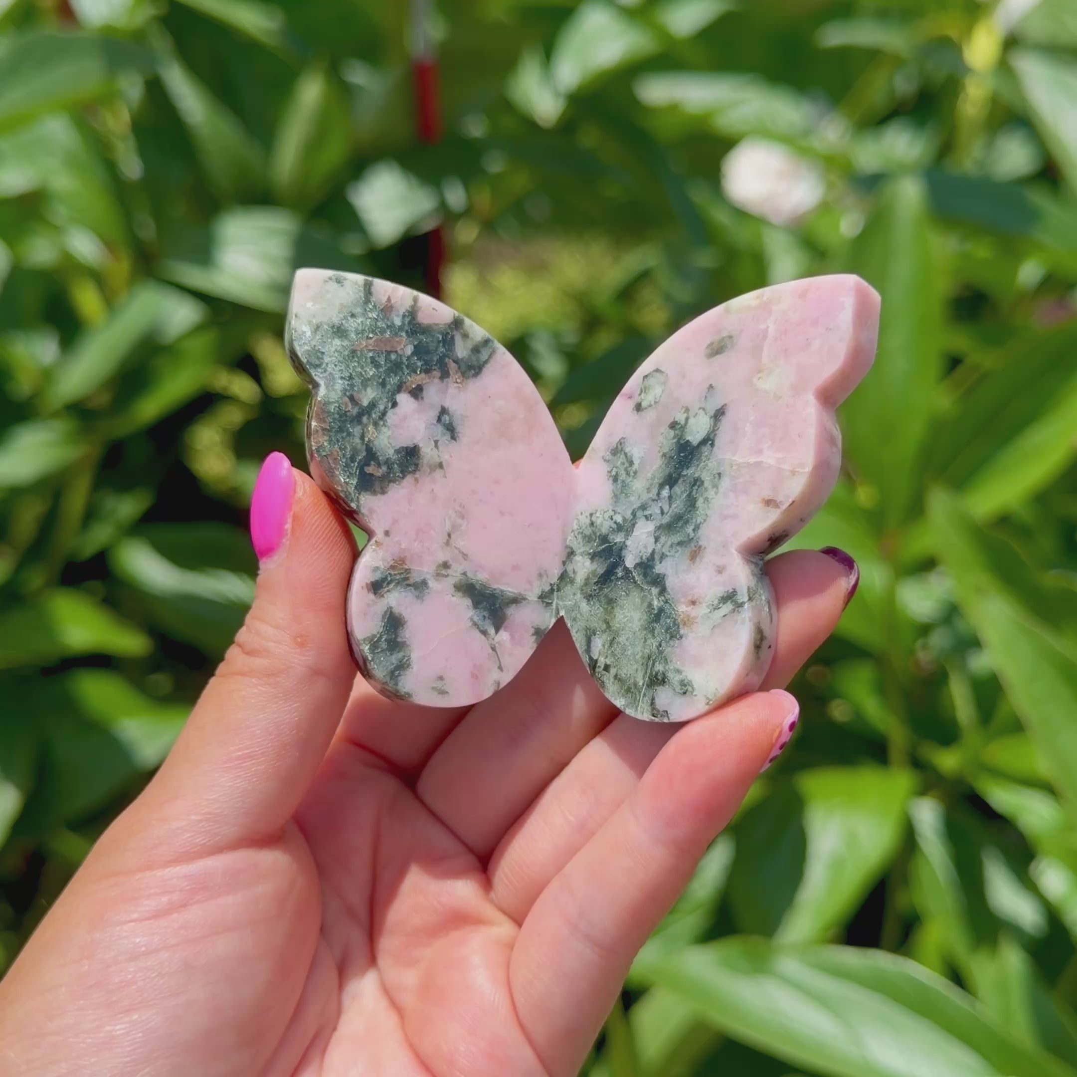 Pink Thulite & Epidote Butterfly (Choose Your Own)
